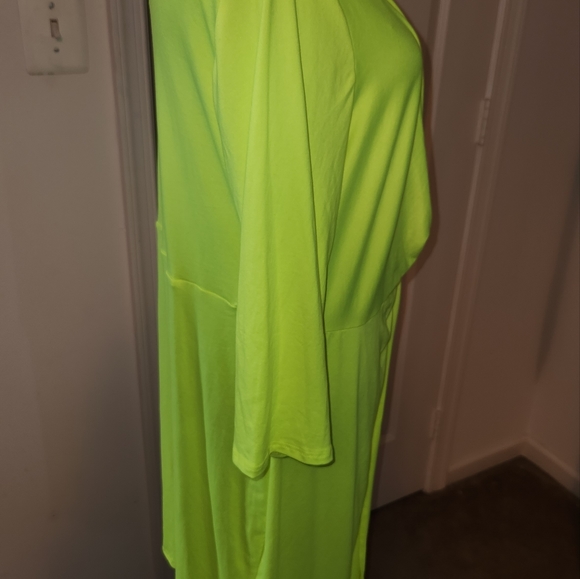 NWT !! NEON GREEN ASHLEY STEWART DRESS ! - Picture 2 of 6